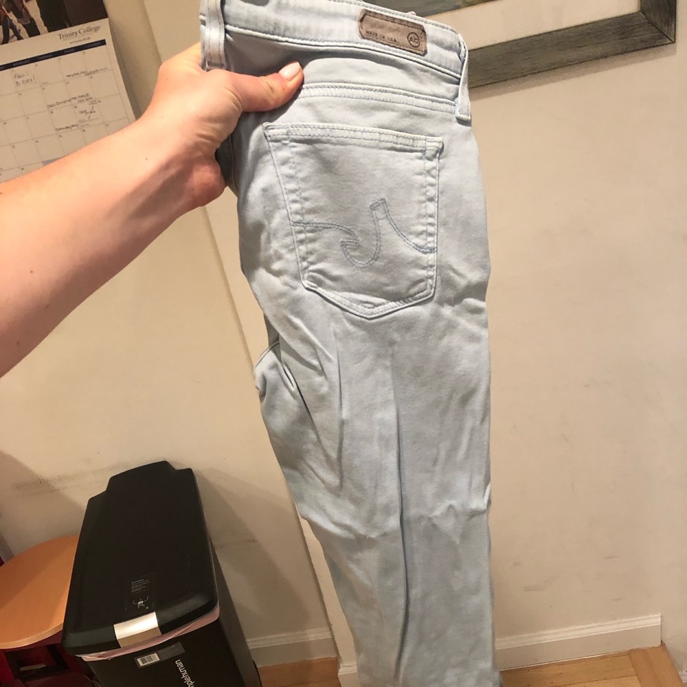 WOMENS light blue straight leg women’s AG JEANS